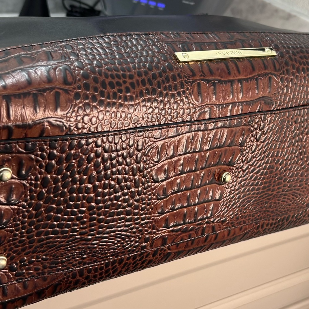 Brahmin Black and Brown LeatherTote Bag - Picture 5 of 11